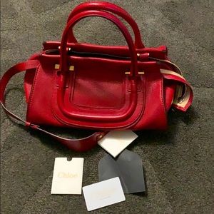 Chloe’ Convertable satchel Red Bag